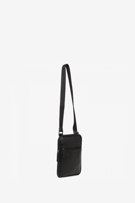 Sacoche Homme Lancaster Milano Gentlemen En Cuir De Vachette Grainé Noir - Maroquinerie Française