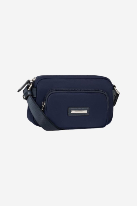 Sac Bandoulière HEXAGONA Vintage En Toile - Noir - Authentique - Occasion Très Bon état