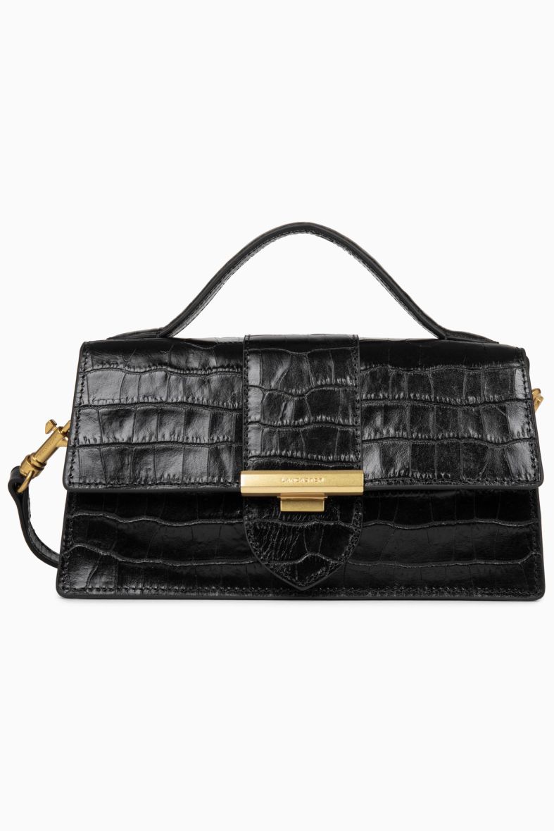 Sac Bandoulière Cuir Lancaster Paris Ily 531-013 Noir - Tendance Féminine Et Pratique