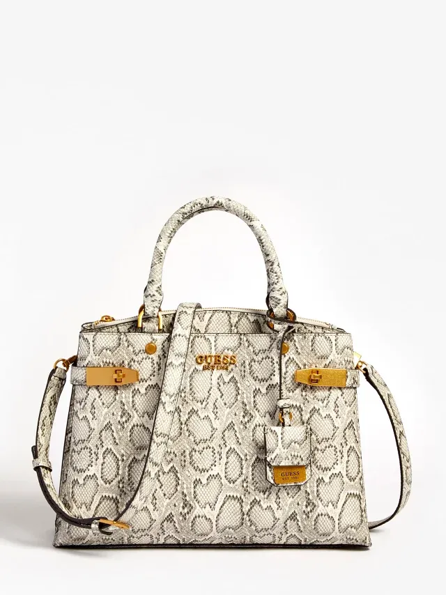 Sac à Main Effet Python Ka839606 Guess Zadie Hwka8396060 Natural
